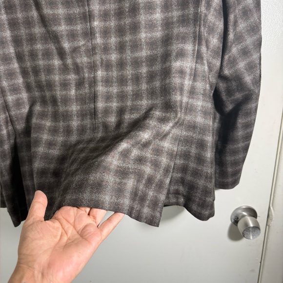 Daniel Hechter brown and Gray wool Sport Coat with windowpane plaid 42S - Picture 6 of 10